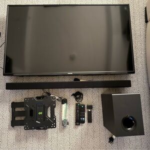 Toshiba Black TV Set with Accessories